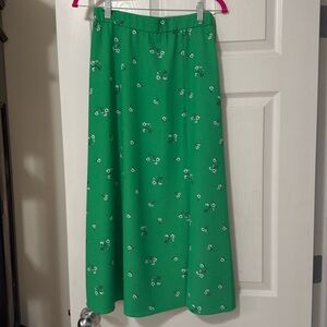 Elixir green midi skirt